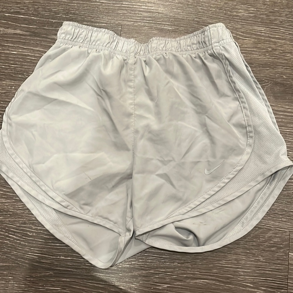 Gray Nike running shorts